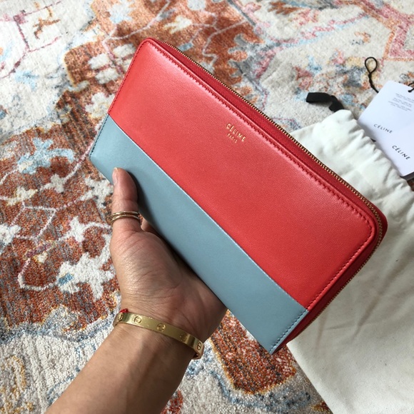 celine bicolor wallet